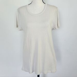 Majestic Filatures T-shirt Deluxe Scoop Neck Tee Short Sleeve Beige 4 / Large